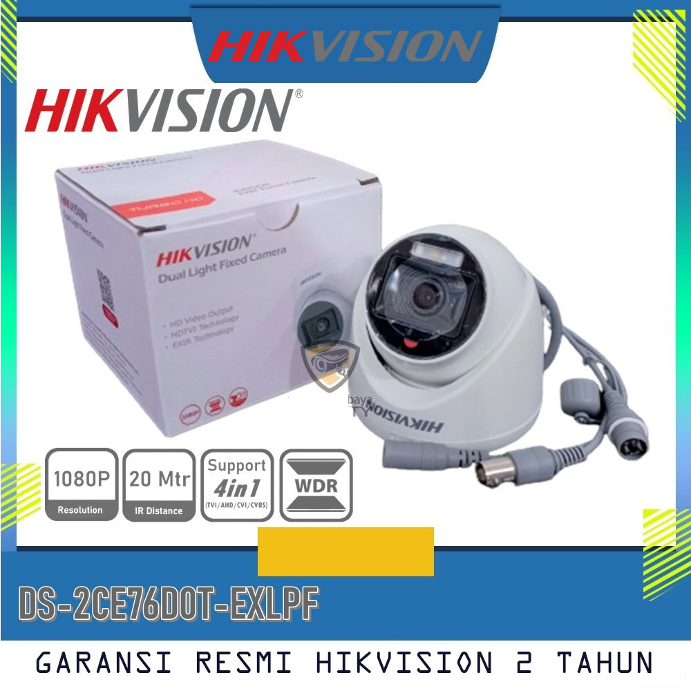 Paket CCTV Hikvision Turbo HD 2MP DVR 4 Channel 4 Kamera Siap Pasang