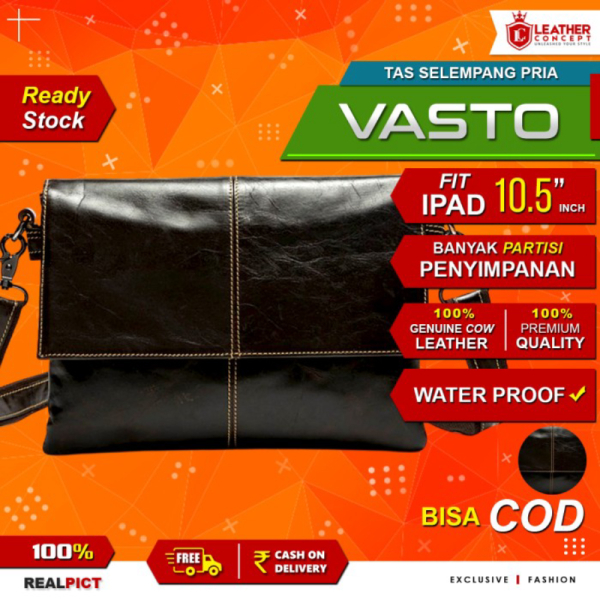 Unik Tas Selempang Pria - Kulit Sapi Asli VASTO by Napoleon - New Berkualitas
