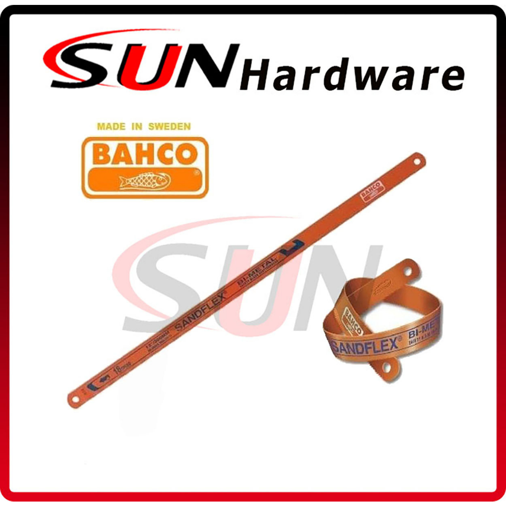 Gergaji Besi Mata Bahco Sandflex Plus Gagang Stang Hacksaw Pipa Kayu