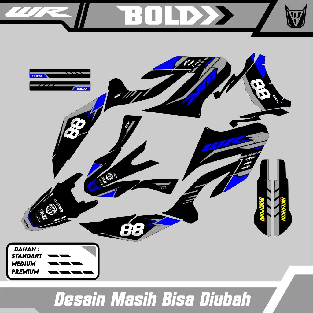 STICKER DECAL Trail YAMAHA WR 155 supermoto 9