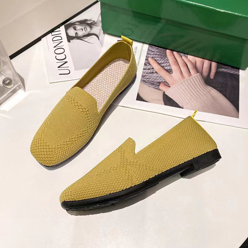 Sepatu wanita import flat shoes casual slip on anti licin sol hitam + BOX 150