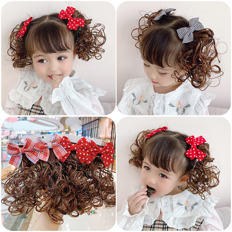 Delunashop jepit rambit 2pc/Set Jepitan Wig Anak Terbaru Gaya Korea Import