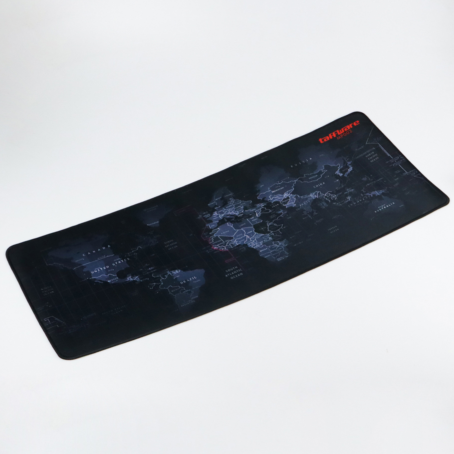 TaffGO Gaming Mouse Pad Desk Mat Motif Peta Dunia 300 x 800 mm - MP002 - Black