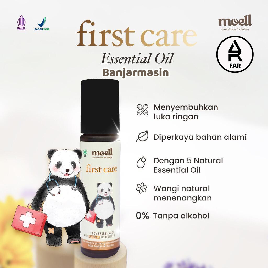 Moell First Care Natural Essential Oil / Untuk Luka Memar &amp; Bengkak / BPOM