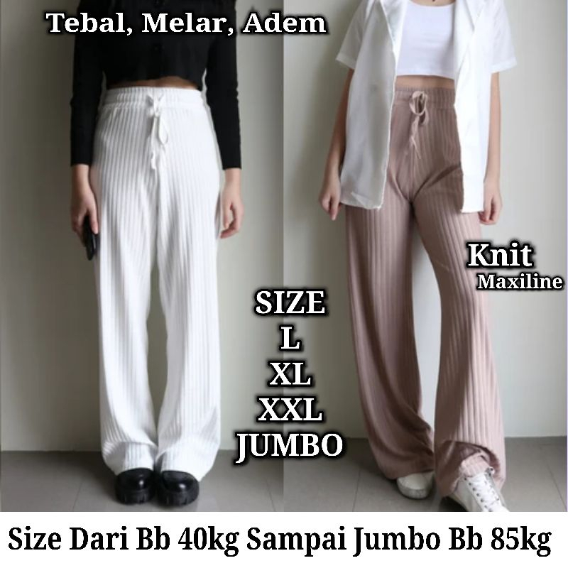 Kulot Knit Premium Import Celana Murah Wanita Terbaru Korean