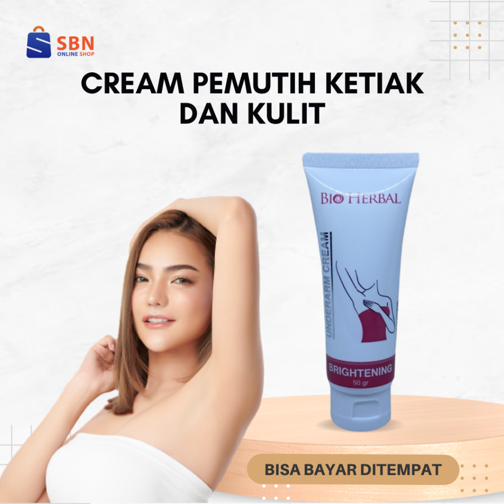 BIO HERBAL Pemutih ketiak BPOM UNDERARM CREAM BRIGHTENING 50GR SELANGKANGAN AMPUH DAN CEPAT LEHER BP