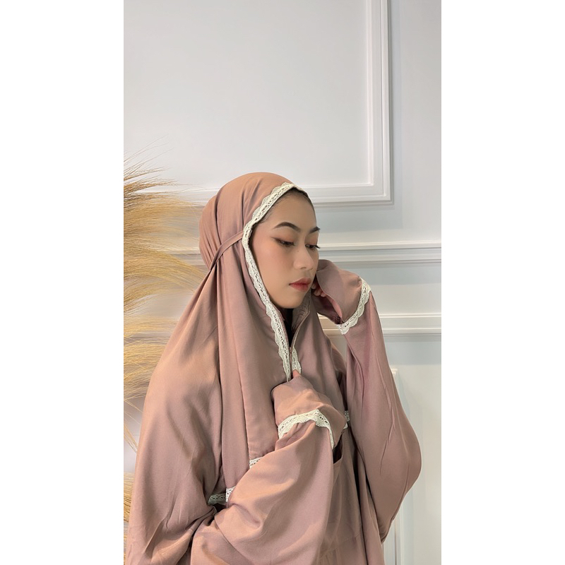 (free tasbih digital) MUKENA HADRAMAUT TERUSAN/LAJURAN RAYON SUPER JUMBO