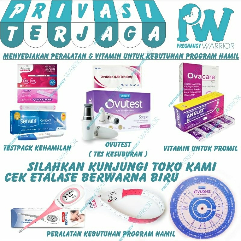 Kebutuhan Program hamil, testpack, test pack, tespek kehamilan, ovutest tes kesuburan, asam folat, o