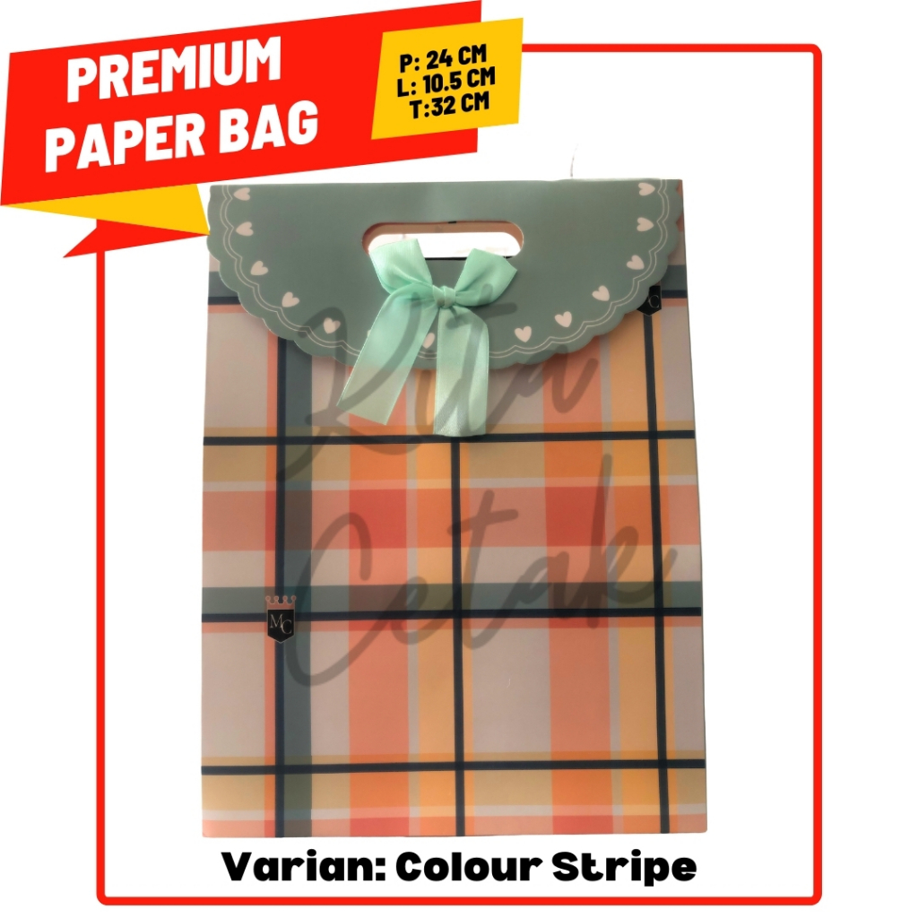 

Paper Bag Premium Velcro 24x10.5x32 (1 pcs) / Tas Belanjaan / Tas Kertas / kantong kertas /paperbag/ tas kertas hajatan/ tas souvenir/ tas kado murah