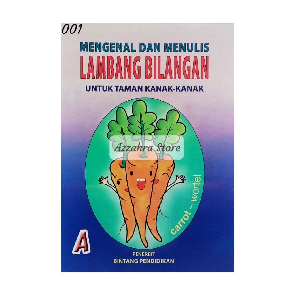 Buku LKS Anak Paud TK SD Kelas 1 Menulis Angka Gambar Wortel Bintang Pendidikan Indonesia
