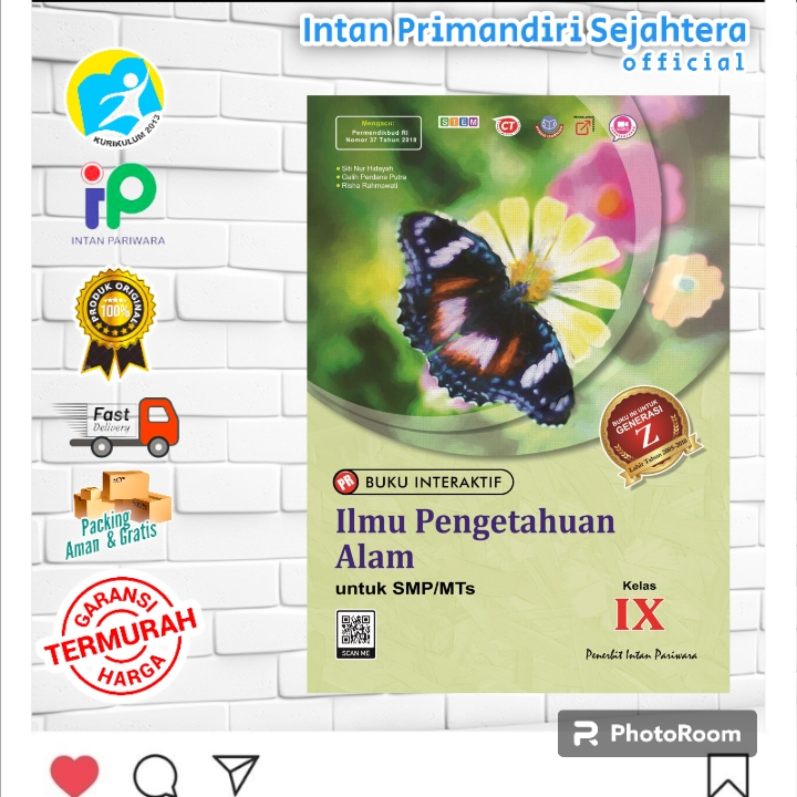 PROMO  BUKU PR INTERAKTIF IPA KELAS 9 SMP/MTs ( Tahunan ) terbaru 2023/2024 INTAN PARIWARA