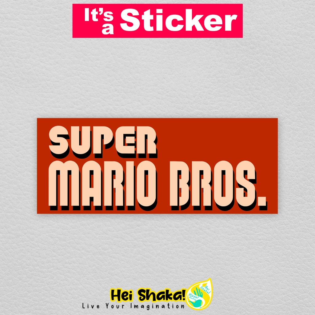 

Heishaka Stiker Super Mario Bros Classic Logo Sticker Gamer Gaming Vinyl Anti Air