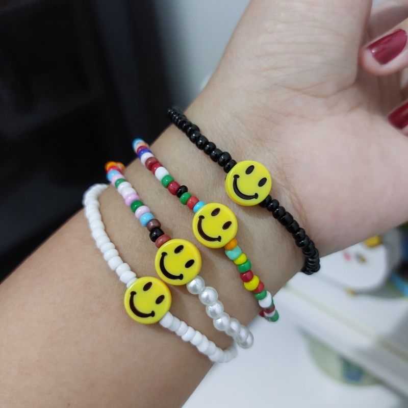 gelang manik | gelang manik smile | bracelet beads | beads bracelet | gelang korea | gelang lucu