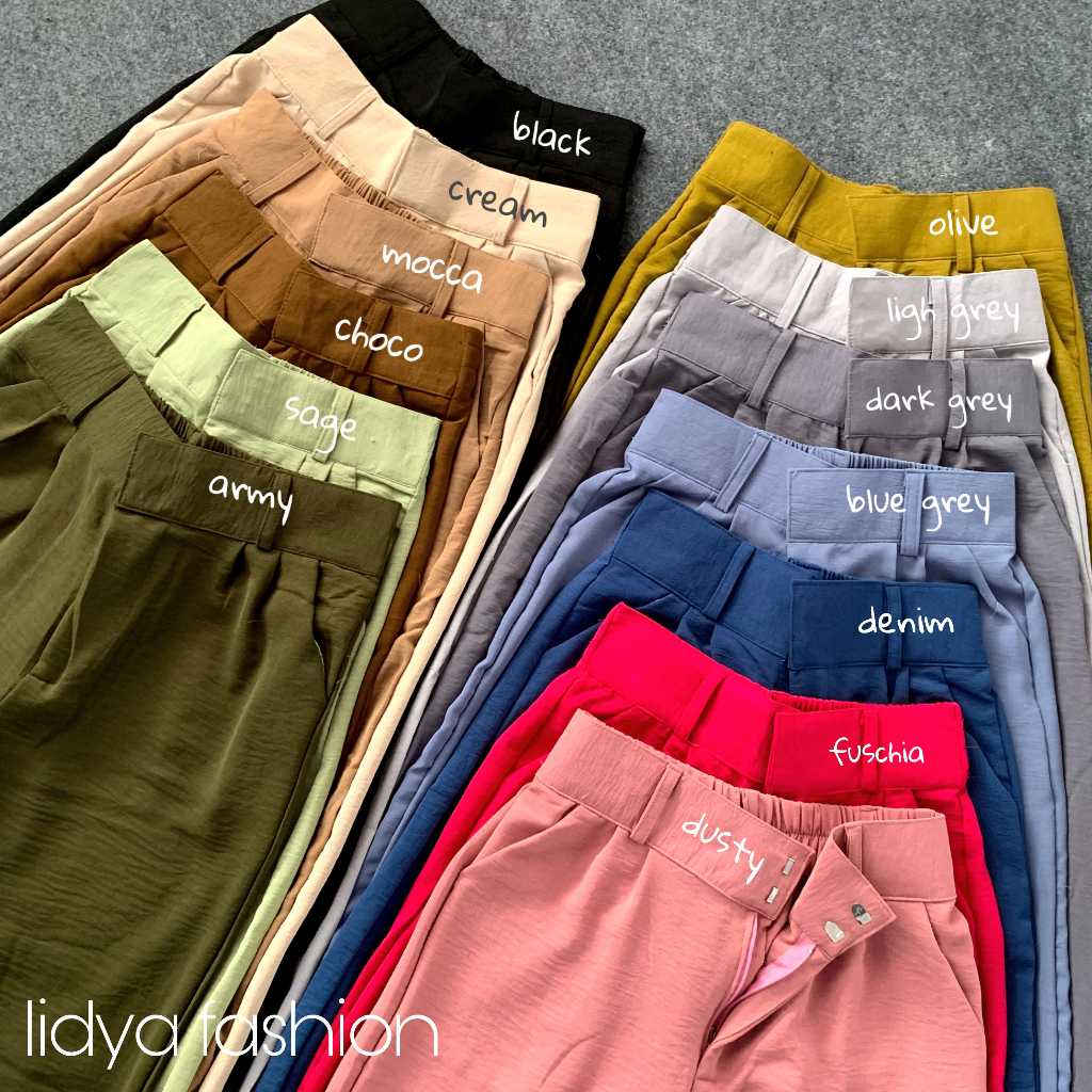 Celana Kulot Crinkle Highwaist | Kulot Wanita Premium | Highwaist Loose Pants Vol.1