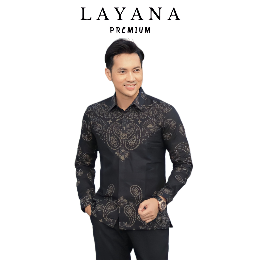 Kemeja Batik Layana Abdijaya Slimfit Kain Sragenan Baju Formal Nonformal Pakaian Lamaran