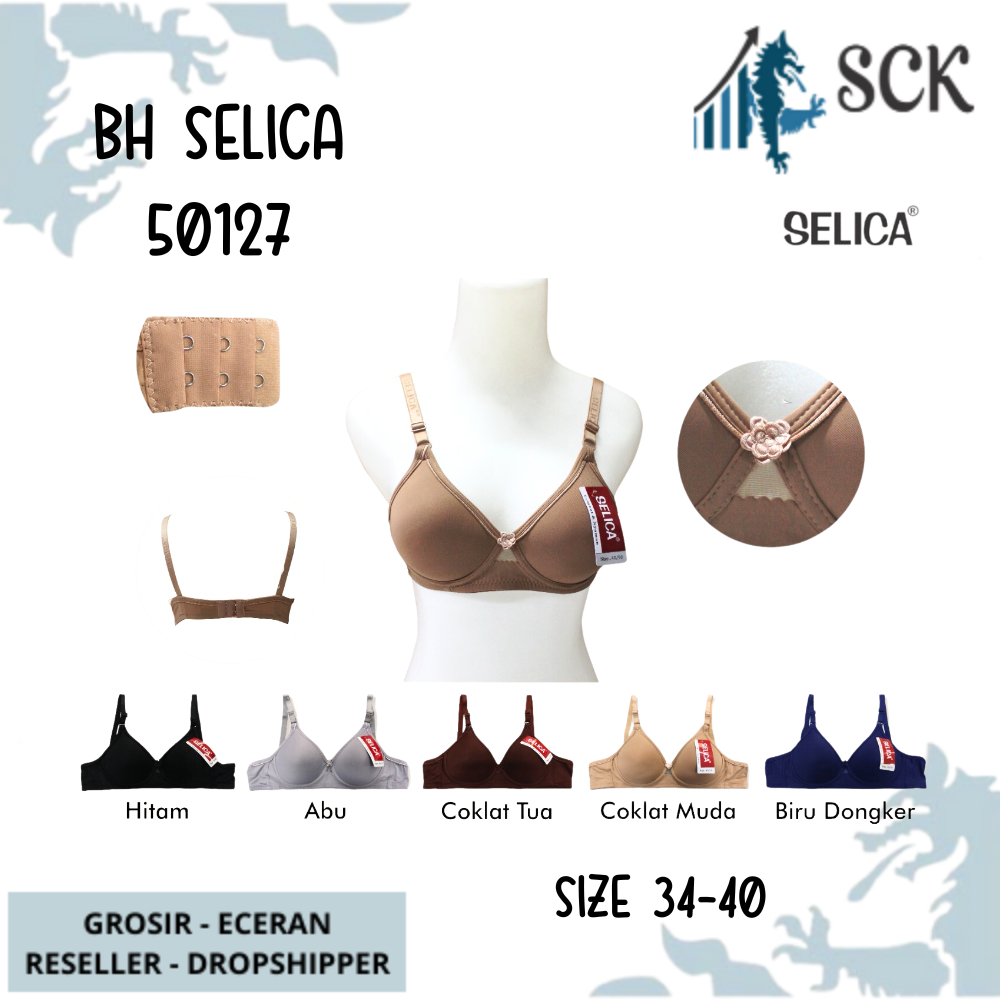 BH SELICA 50127 Motif Busa Tipis Tanpa Kawat / BH Busa Tipis Soft / Pakaian Dalam Wanita