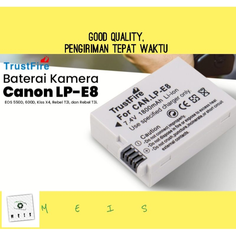 Baterai Kamera Canon EOS Kiss X4 X5 X7i - Battery Batre