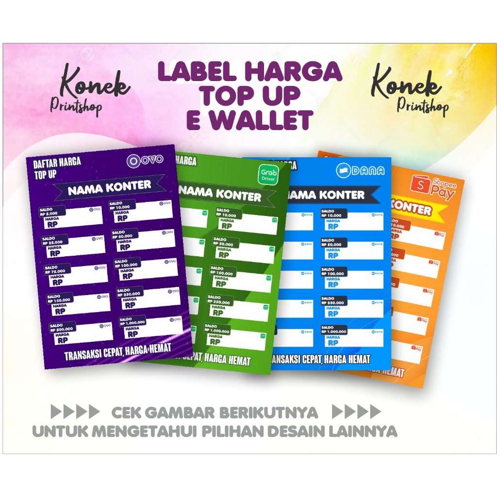

Poster Konter Daftar Top Up Ewallet