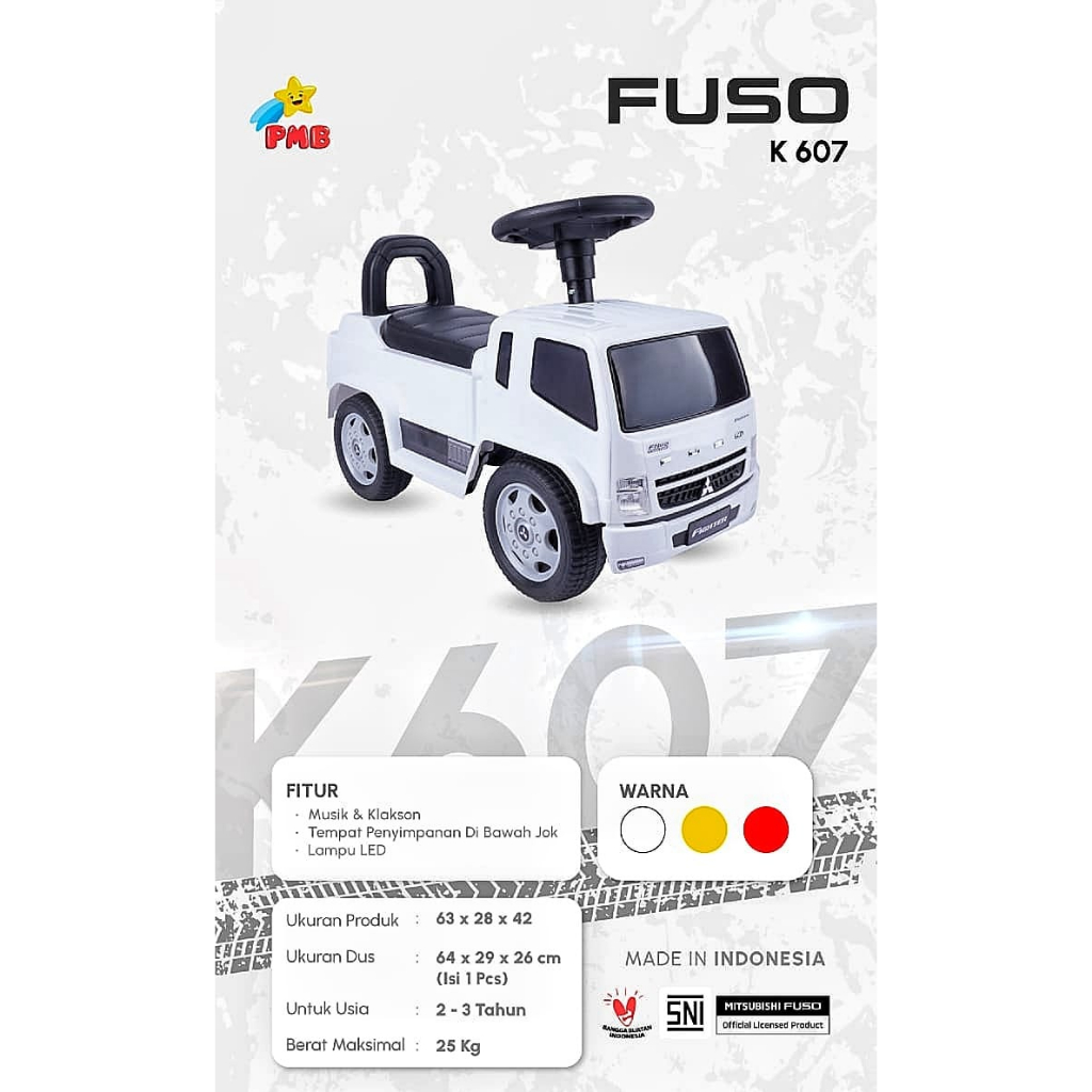 Mainan Mobil Dorong Anak Tolocar Mitsubishi Fuso Fighter PMB K607