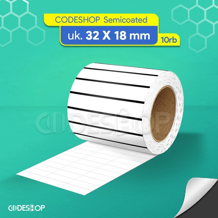 

Stiker Label Semicoat 32 x 18 / 32x18 mm / 32x18mm / 3,2x1,8 cm Core 3