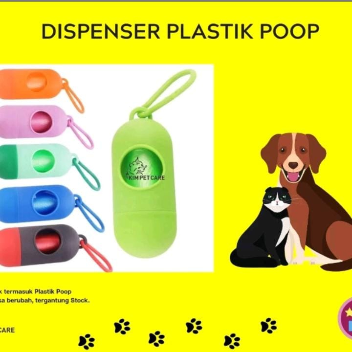 Dispenser Plastik Poop - Dispenser Plastik Tempat Kotoran Anjing &amp; Kucing