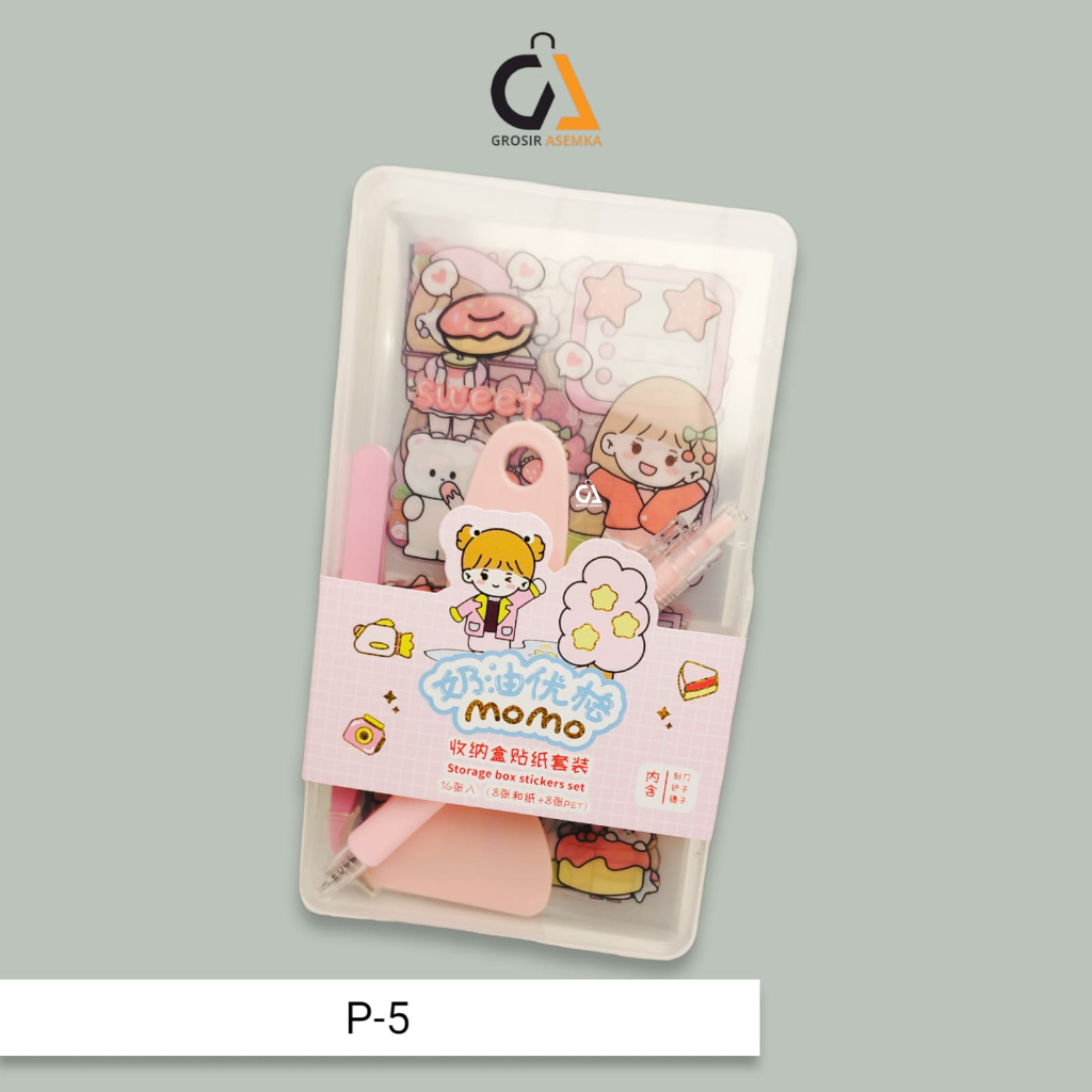 Stiker MOMO Set Spatula Alat Stiker Tangan Dengan Pinset Pisau Sekop Ukir Untuk Dekorasi Scrapbook Sticker Tool Set 19 Pcs