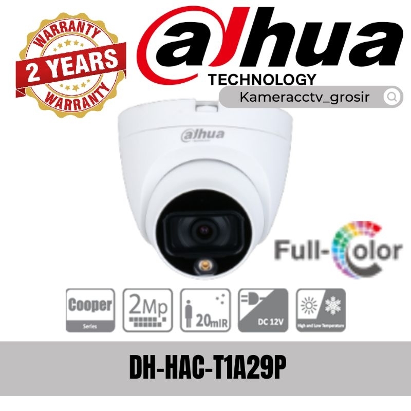 CAMERA CCTV 2MP INDOOR DAHUA COLORVU DH-HAC-T1A29P