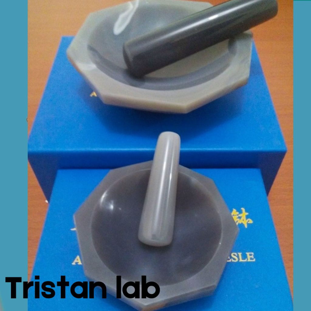 Agate Mortar and Pestle Batu Alam Agate Diameter 60 mm