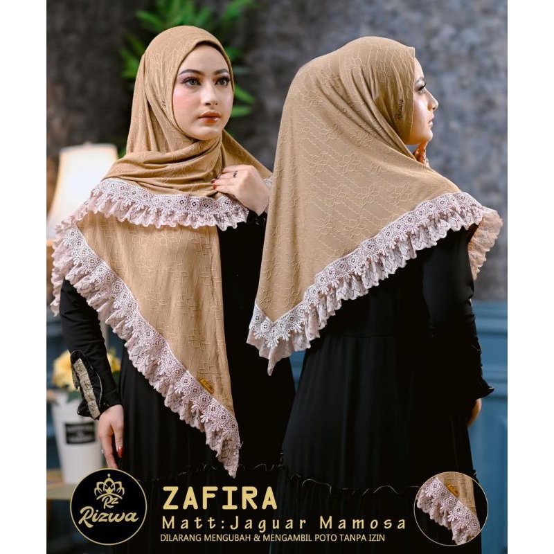 zafira rizwa segitiga instan Jersey premium renda import