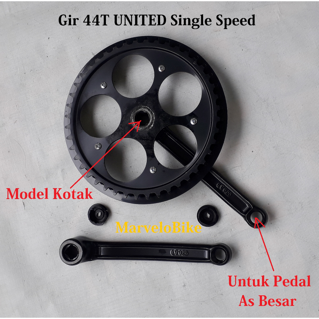Crank Gir Sepeda Lipat BMX Fixie Mini 44T UNITED Single Speed
