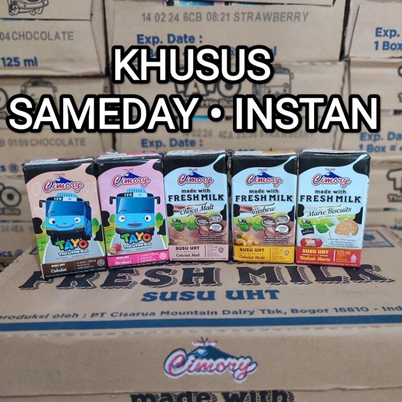 1 DUS SUSU CIMORY UHT FRESH MILK 125ml / 125 ml 1 KARTON SAMEDAY INSTANT