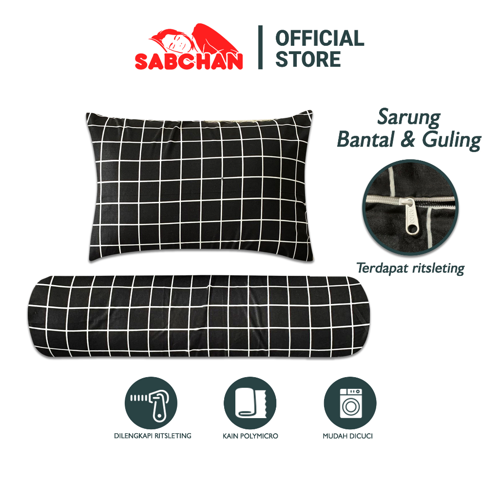 Sabchan -  Sarung Bantal Guling Resleting