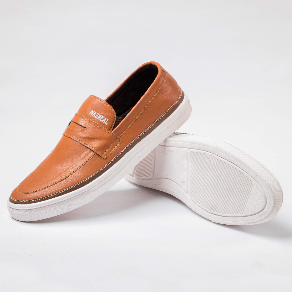 Sepatu Sneakers Pria Casual Slip On Shoes Cowok Hangout Travelling Original Naz Keiza Mustard