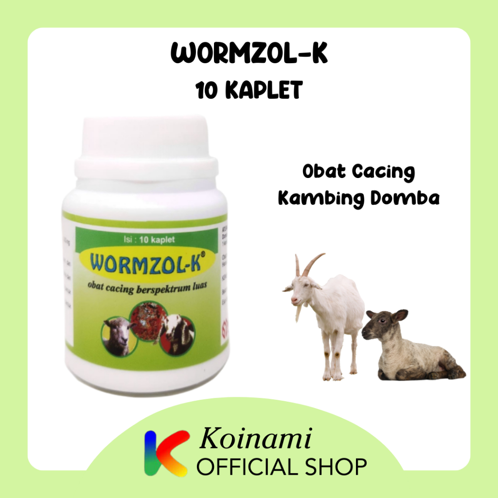 WORMZOL - K 10 kapsul / OBAT CACING KAMBING DOMBA / MEDION