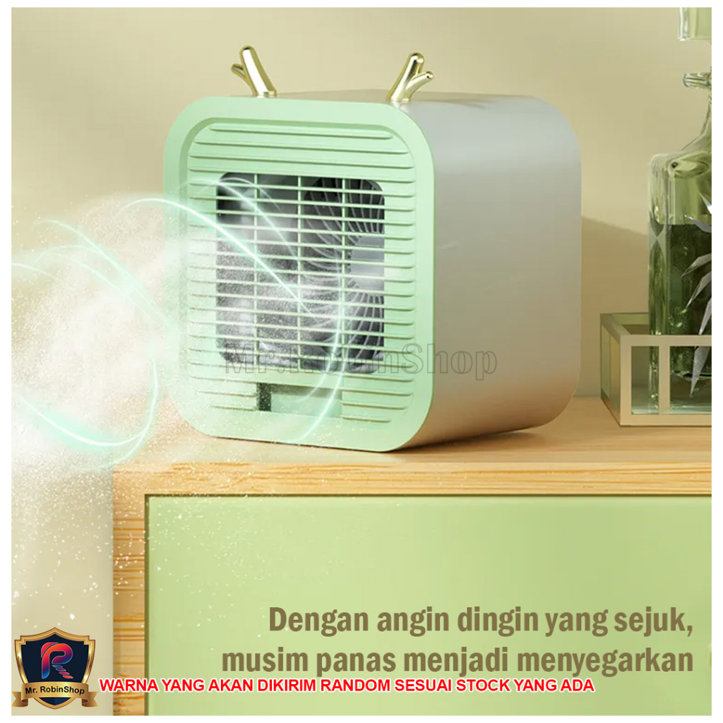 S13 Air Cooler AC Mini Fan  portable dengan USB charge 3 Speed / AC mini / kipas angin portable mini.