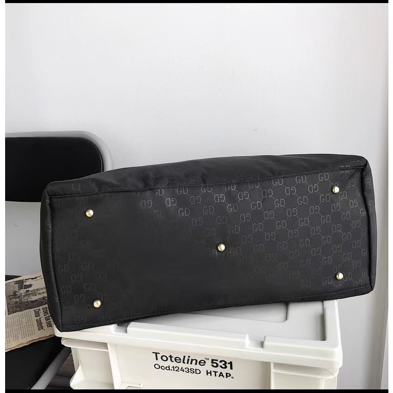 BJ57861 - BLACK/KHAKI - TAS TRAVEL/GYM WANITA FASHION IMPORT MODIS ELEGAN TERMURAH TERLARIS TERBARU BAGSTORE JAKARTA TAS BATAM CR7861 LT2170 MIRIP ZC0035