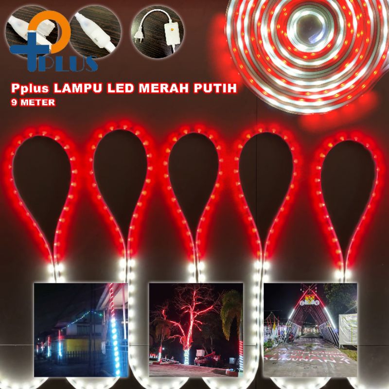 [ Pplus ] Lampu led strip RGB 6 Warn 2835 5050 8m / 17 Agustus Hari Nasional/Bendera Indonesia Merah Putih Lampu Hias/Lampu hias bendara hari nasional/Lampu Selang RGB Hias  Murah/lampu selang kelap kelip//rgb/lampu led stripe 10m