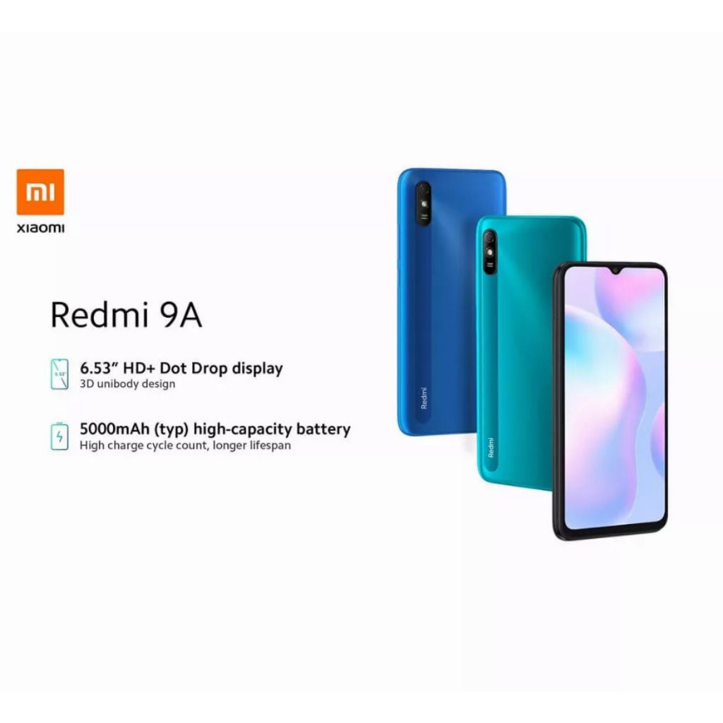 XIAOMI REDMI 9A 4/64 GB NEW SEGEL FULLSET GARANSI 1 TAHUN BISA COD