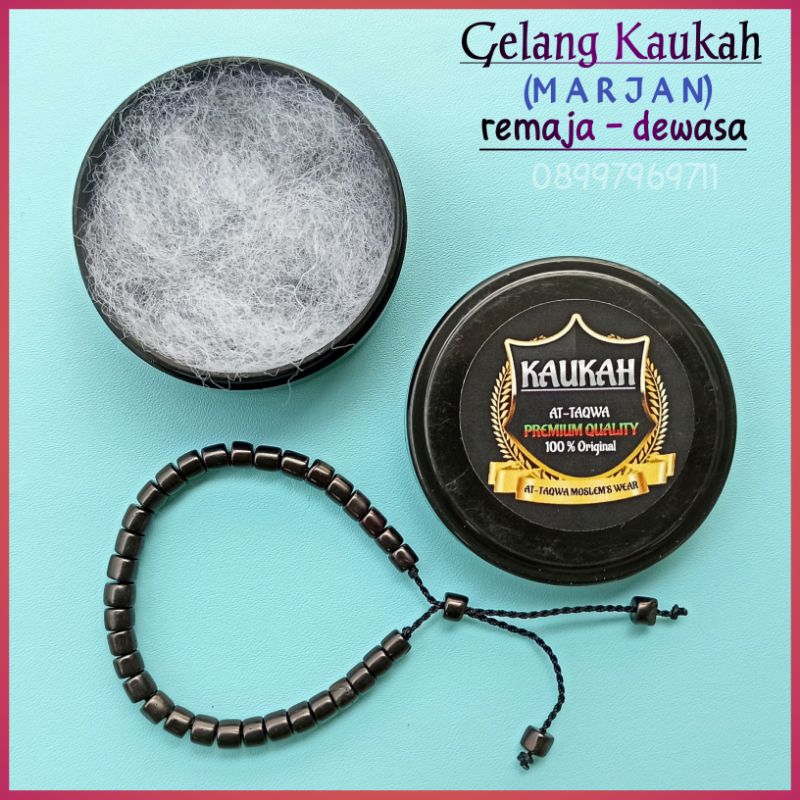 Gelang Kayu Kaukah (MARJAN + WADAH) gelang Wanita - Pria kaokah koka kukah kokkah