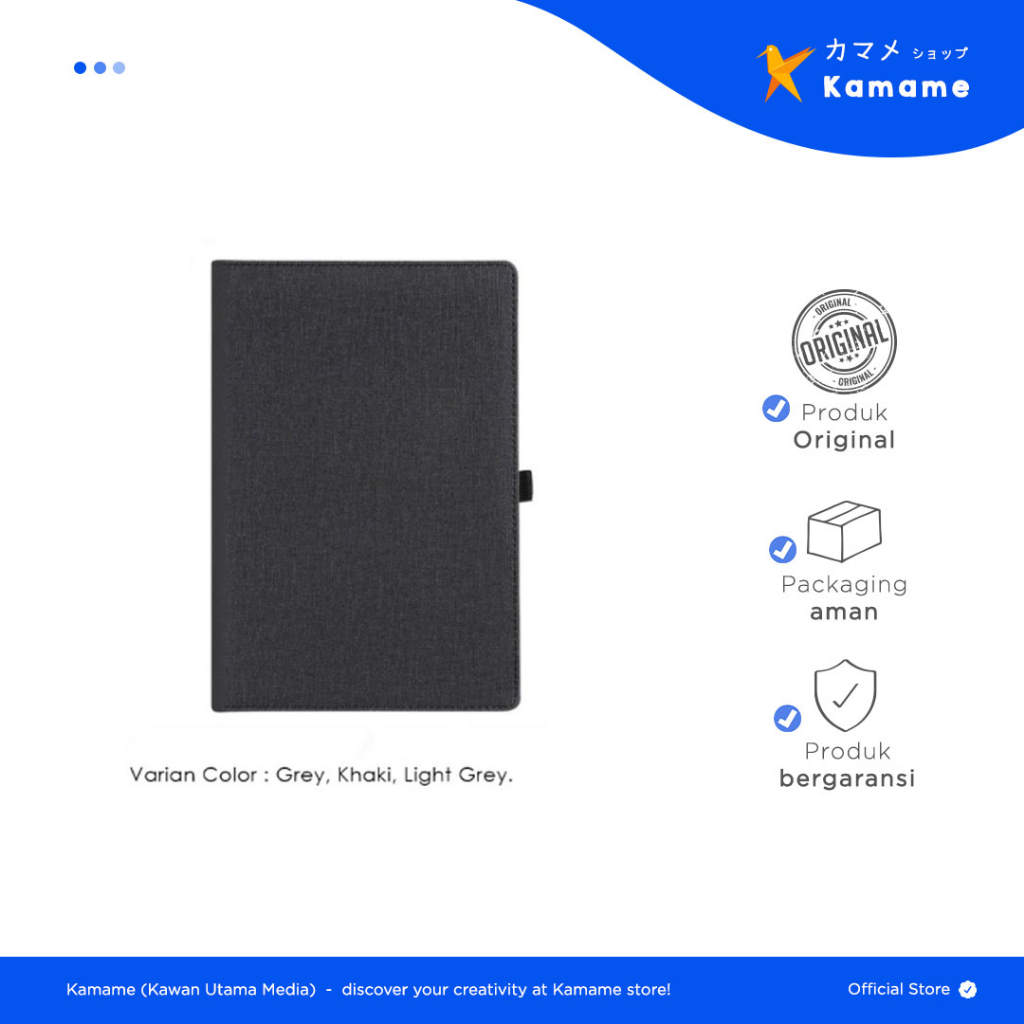 

Deli Leather Cover Notebook - A5 96 Lembar Dengan Pen Holder N118L - Kamame