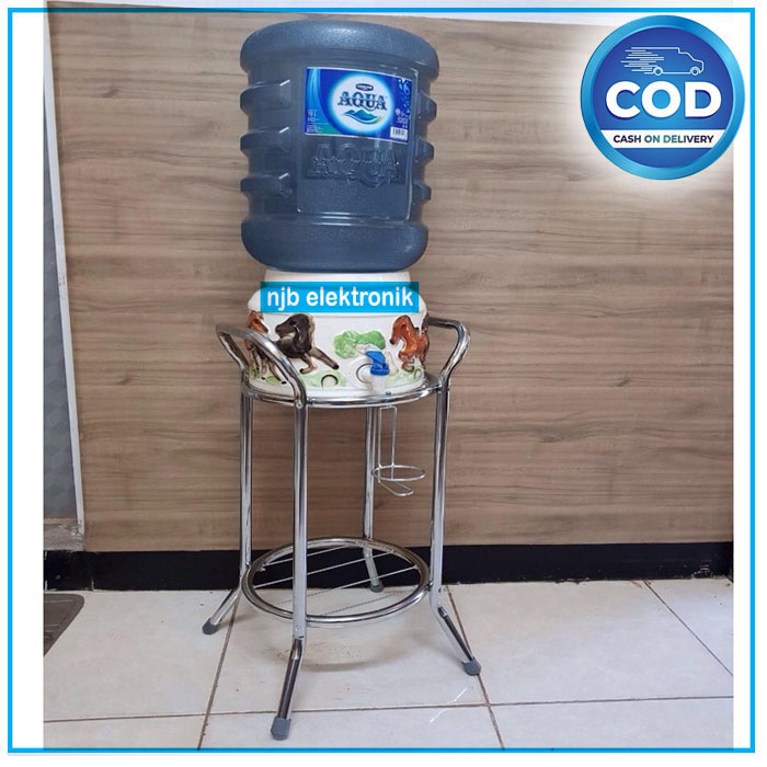 Rak Guci Stainless Serbaguna / Meja Guci Galon Magic Com