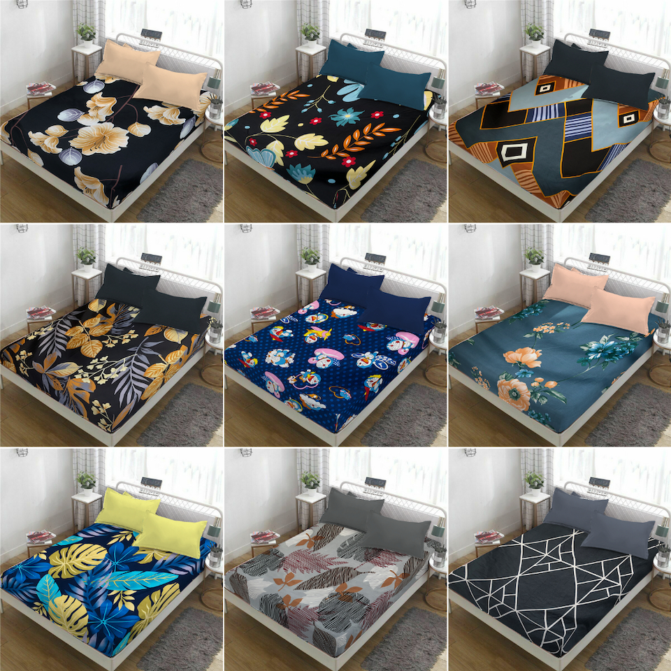 SPREI DISPERSE MOTIF KOMBINASI BEST SELLER UKURAN 120x200 / 160x200 / 180x200 TINGGI 20