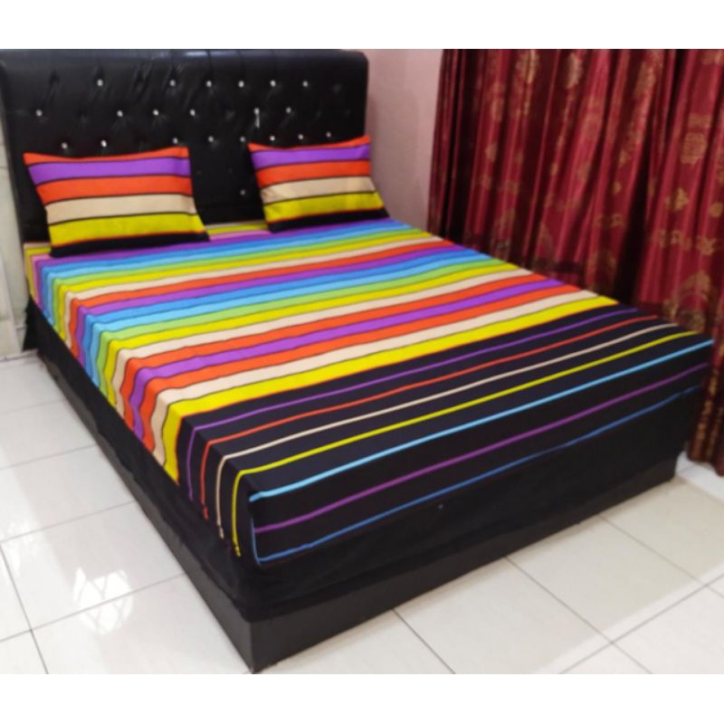 SPREI 180X200 160X200 SET 2 SARBAN SARGUL HOMEMADE AESTHETIC MOTIF KARAKTER KATUN ADEM TIDAK LUNTUR