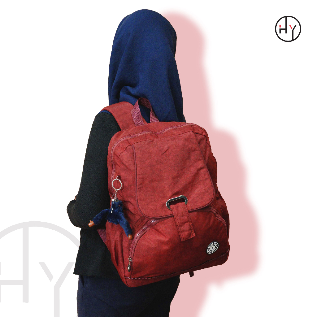 HYBRAND [950] - TAS RANSEL BACKPACK POLOS BAHAN PARASUT TAS SEKOLAH TAS KULIAH