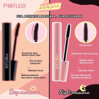 `ღ´ PHINKL `ღ´ Pinkflash mascara waterproof anti luntur tahan lama bulu mata cetar FIBER micro curl