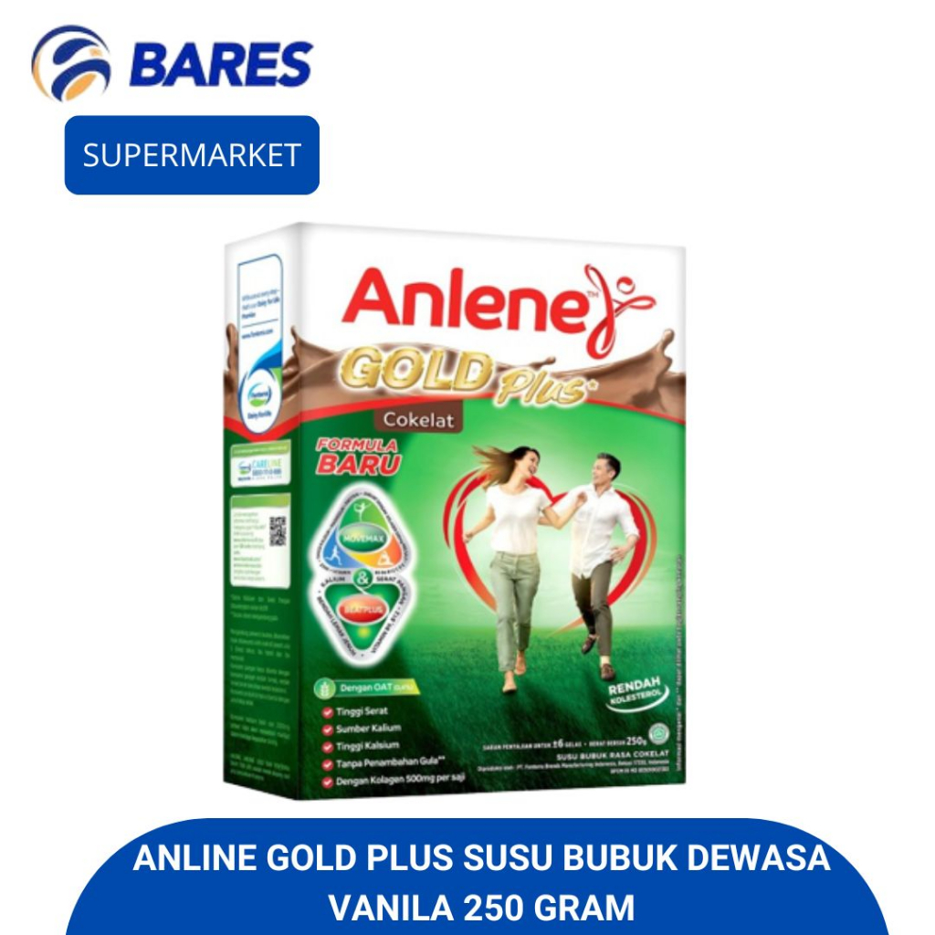 

Anline Gold Plus Susu Bubuk Dewasa Coklat Vanila 250 Gram