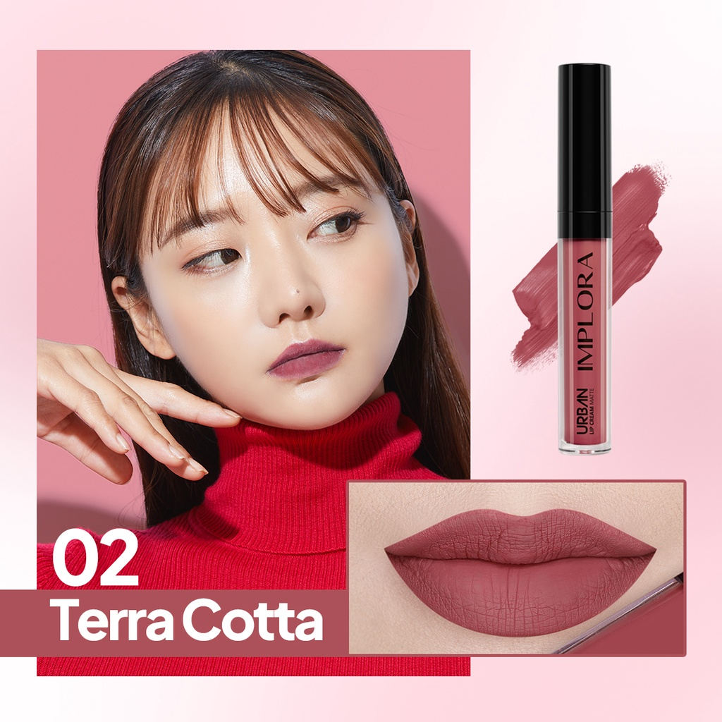 Implora Urban Lipcream Matte Terra Cotta | Implora Lip Cream Lipstick Dengan Vitamin E