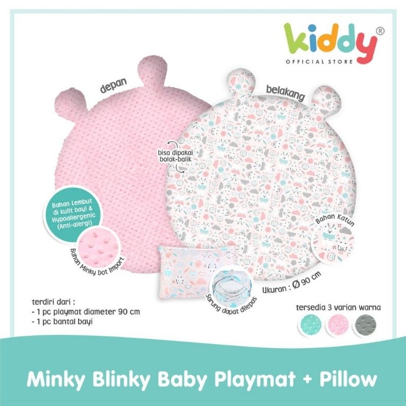 Kiddy KD2656 minky blinky baby playmat + pillow