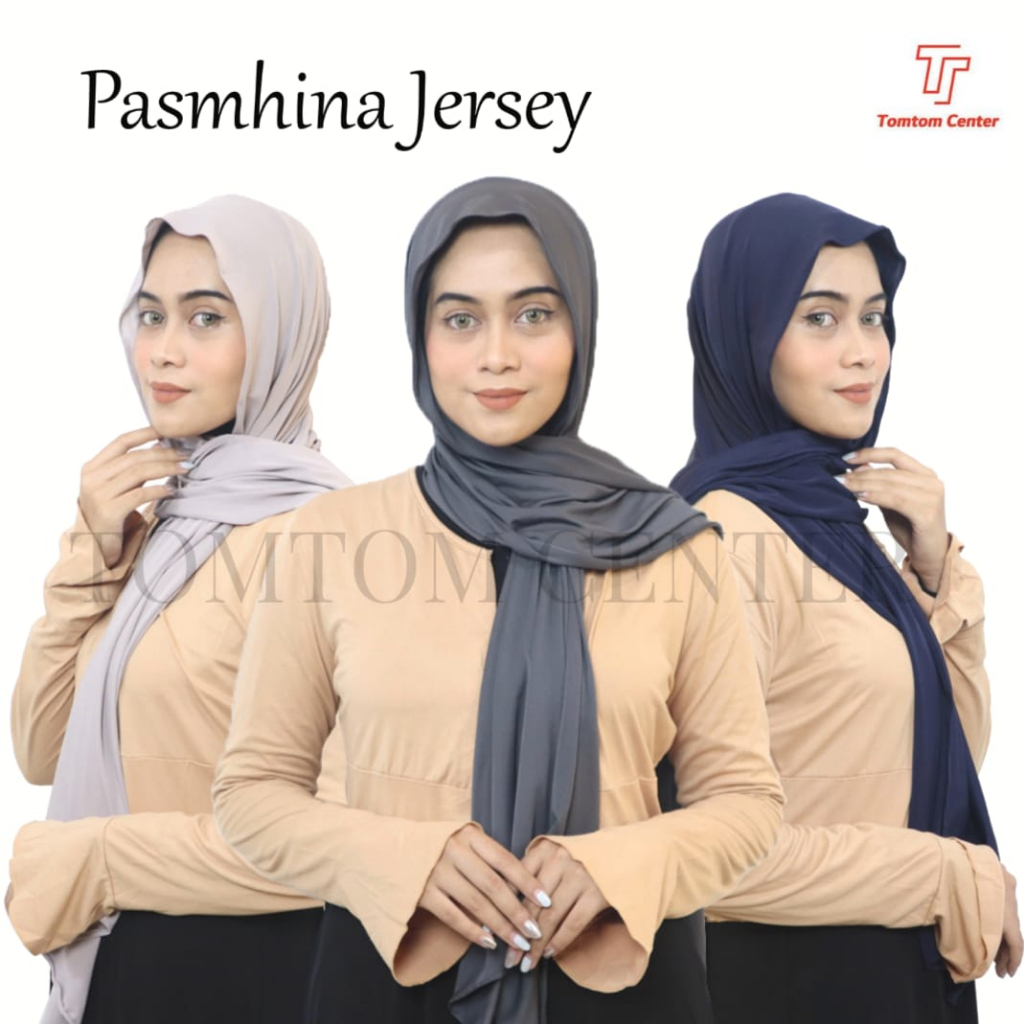 Jilbab Krudung Pasmina Hijab Kerudung Phasmina Jersey Premium Kaos Rayon Jumbo 75 x 180 Warna Warni