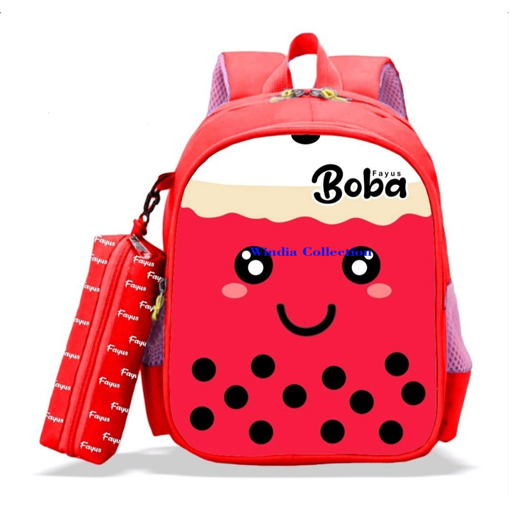 WD Indonesia Ransel Boba Imut Viral Kekinian Model Terbaru Backpack Anak Sekolah Remaja Sd SMP SMA Korean Style Real pict Tangan Pertama Murah Nampol Promo Gratis Ongkir